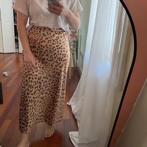 Cheetah print maxi skirt